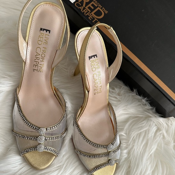 Gold Rhinestone Embellished Heels - Picture 4 of 4